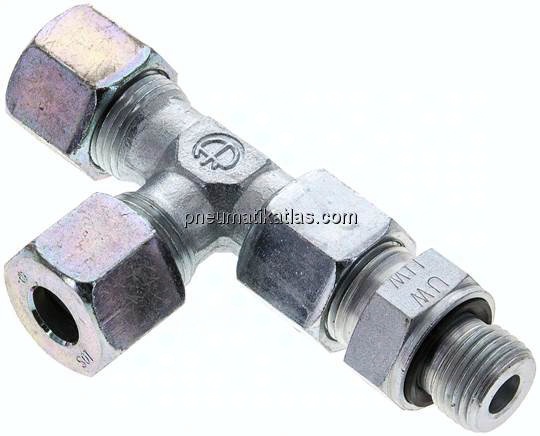 Einstellb. L-Schneidringverschraubung M 16x1,5-10 S (M18x1,5), Stahl verzinkt