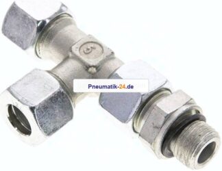 Einstellb. L-Schneidringverschraubung M 16x1,5-12 L (M18x1,5), Stahl verzinkt
