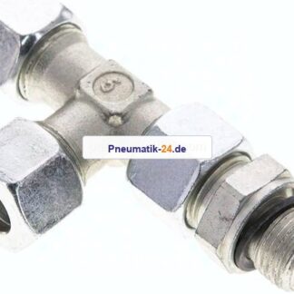 Einstellb. L-Schneidringverschraubung M 16x1,5-12 L (M18x1,5), Stahl verzinkt