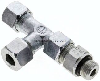 Einstellb. L-Schneidringverschraubung M 18x1,5-12 S (M20x1,5), Stahl verzinkt
