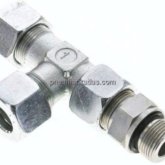 Einstellb. L-Schneidringverschraubung M 22x1,5-16 S (M24x1,5), Stahl verzinkt