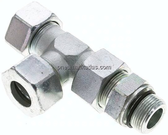 Einstellb. L-Schneidringverschraubung M 33x2-25 S (M36x2), Stahl verzinkt