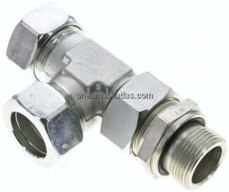 Einstellb. L-Schneidringverschraubung M 33x2-28 L (M36x2), Stahl verzinkt