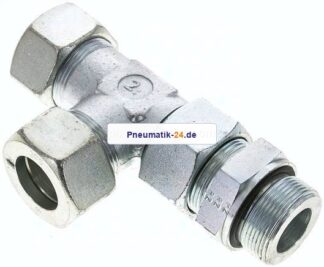 Einstellb. L-Schneidringverschraubung M 42x2-30 S (M42x2), Stahl verzinkt
