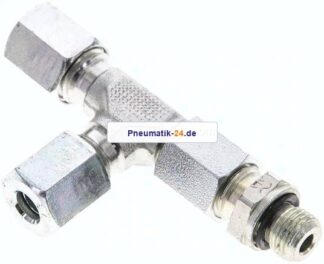Einstellb. L-Schneidringverschraubung M 10x1-6 L (M12x1,5), Stahl verzinkt