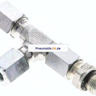 Einstellb. L-Schneidringverschraubung M 10x1-6 L (M12x1,5), Stahl verzinkt