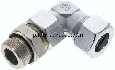 Einstellb. Winkel-Schneidringverschr. G 1-1/4"-30 S (M42x2), Stahl verzinkt
