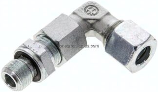 Einstellb. Winkel-Schneidringverschr. M 14x1,5-10 L (M16x1,5), Stahl verzinkt