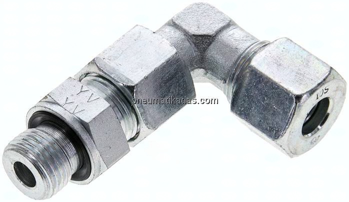 Einstellb. Winkel-Schneidringverschr. M 16x1,5-10 S (M18x1,5), Stahl verzinkt
