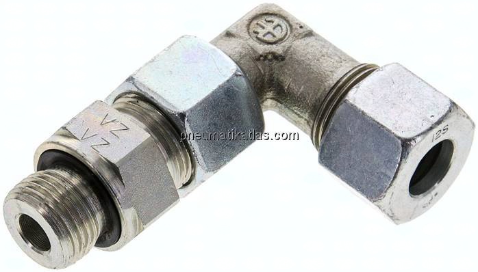 Einstellb. Winkel-Schneidringverschr. M 18x1,5-12 S (M20x1,5), Stahl verzinkt