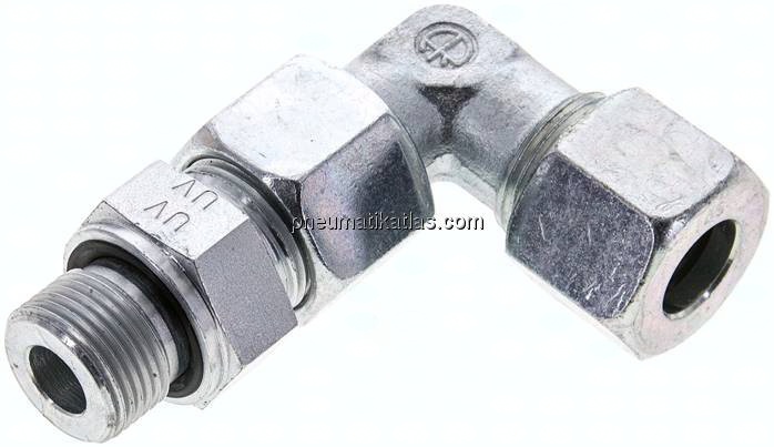Einstellb. Winkel-Schneidringverschr. M 20x1,5-14 S (M22x1,5), Stahl verzinkt
