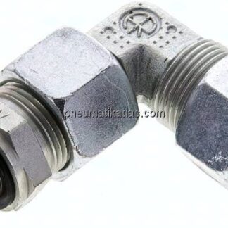 Einstellb. Winkel-Schneidringverschr. M 18x1,5-15 L (M22x1,5), Stahl verzinkt