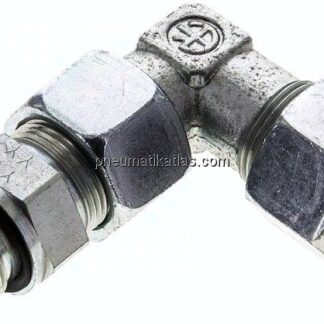 Einstellb. Winkel-Schneidringverschr. M 22x1,5-16 S (M24x1,5), Stahl verzinkt