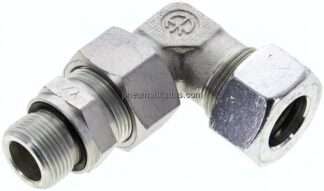 Einstellb. Winkel-Schneidringverschr. M 22x1,5-18 L (M26x1,5), Stahl verzinkt