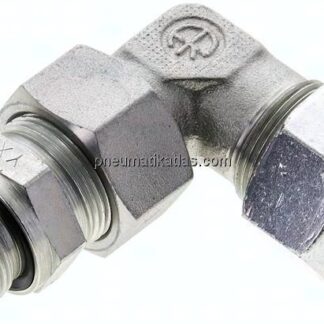 Einstellb. Winkel-Schneidringverschr. M 22x1,5-18 L (M26x1,5), Stahl verzinkt