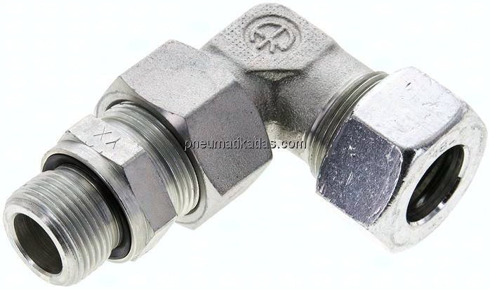 Einstellb. Winkel-Schneidringverschr. M 22x1,5-18 L (M26x1,5), Stahl verzinkt