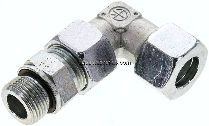 Einstellb. Winkel-Schneidringverschr. M 27x2-20 S (M30x2), Stahl verzinkt