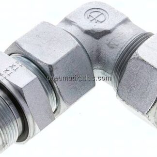 Einstellb. Winkel-Schneidringverschr. M 42x2-30 S (M42x2), Stahl verzinkt
