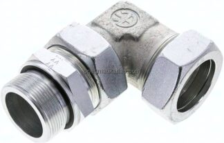 Einstellb. Winkel-Schneidringverschr. M 48x2-42 L (M52x2), Stahl verzinkt