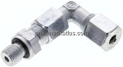 Einstellb. Winkel-Schneidringverschr. M 12x1,5-6 S (M14x1,5), Stahl verzinkt