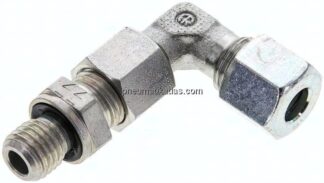 Einstellb. Winkel-Schneidringverschr. M 12x1,5-8 L (M14x1,5), Stahl verzinkt