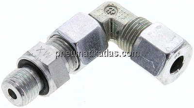 Einstellb. Winkel-Schneidringverschr. M 14x1,5-8 S (M16x1,5), Stahl verzinkt
