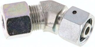 Einstellb. 45°-Schneidringverschraubung 10 S (M18x1,5), Stahl verzinkt