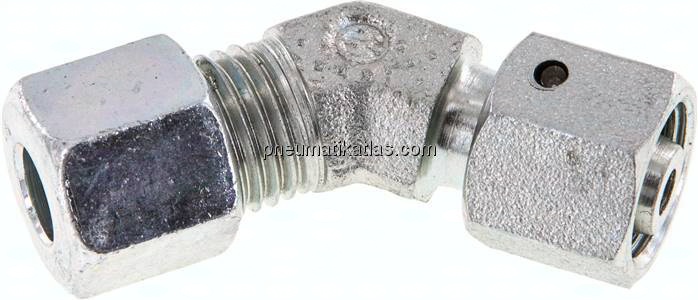 Einstellb. 45°-Schneidringverschraubung 8 L (M14x1,5), Stahl verzinkt