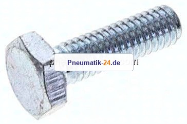Sechskantschraube DIN 933, M 3x10, Stahl verzinkt 8.8