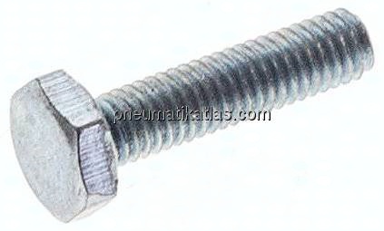 Sechskantschraube DIN 933, M 3x12, Stahl verzinkt 8.8