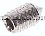 Gewindestift DIN 914 / ISO 4027, M 3x5, Edelstahl A2