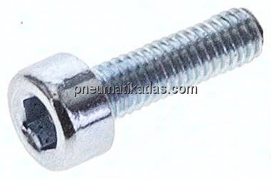 Zylinderschraube DIN 912, M 3x10, Stahl verzinkt 8.8