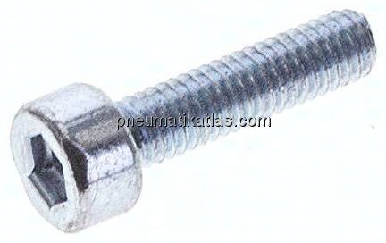 Zylinderschraube DIN 912, M 3x12, Stahl verzinkt 8.8