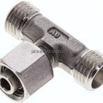 Einstellb. T-Schneidringverschraubung 8 L (M14x1,5), ohne Mutter & Schneidring, 1.4571