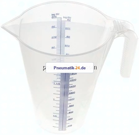 2 ltr. Messbecher (PP, transparent), mit Skalierung, lebensmittelecht