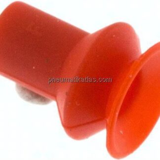 Balgsauger, 1,5-fach, P-Serie, Ø 9x3,5mm, Silikon (50A), rot