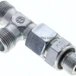Einstellb. L-Schneidringverschraubung M 16x1,5-10 S (M18x1,5), ohne Mutter & Schneidring, Stahl ve