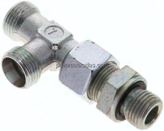Einstellb. L-Schneidringverschraubung M 16x1,5-12 L (M18x1,5), ohne Mutter & Schneidring, Stahl ve