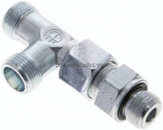 Einstellb. L-Schneidringverschraubung M 18x1,5-12 S (M20x1,5), ohne Mutter & Schneidring, Stahl ve