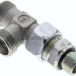 Einstellb. L-Schneidringverschraubung G 1/2"-18 L (M26x1,5), ohne Mutter & Schneidring, Stahl verz