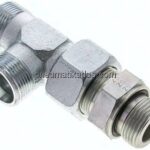 Einstellb. L-Schneidringverschraubung G 1"-25 S (M36x2), ohne Mutter & Schneidring, Stahl verzinkt