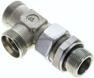 Einstellb. L-Schneidringverschraubung M 33x2-28 L (M36x2), ohne Mutter & Schneidring, Stahl verzin