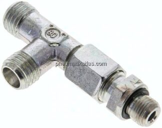 Einstellb. L-Schneidringverschraubung G 1/8"-6 L (M12x1,5), ohne Mutter & Schneidring, Stahl verzi