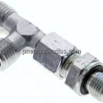 Einstellb. L-Schneidringverschraubung G 1/4"-6 S (M14x1,5), ohne Mutter & Schneidring, Stahl verzi