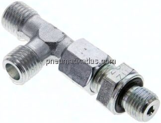 Einstellb. L-Schneidringverschraubung G 1/4"-6 S (M14x1,5), ohne Mutter & Schneidring, Stahl verzi