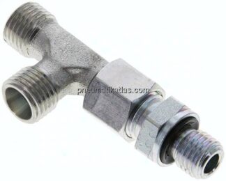 Einstellb. L-Schneidringverschraubung M 12x1,5-8 L (M14x1,5), ohne Mutter & Schneidring, Stahl ver