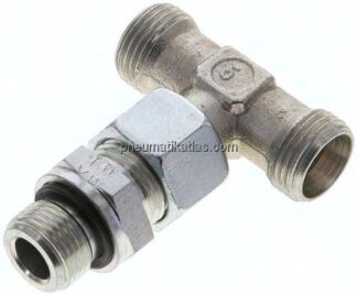 Einstellb. T-Schneidringverschraub.G 3/8"-12 L (M18x1,5), ohne Mutter & Schneidring, Stahl verzink