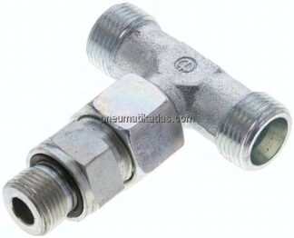 Einstellb. T-Schneidringverschraub.G 3/8"-12 S (M20x1,5), ohne Mutter & Schneidring, Stahl verzink
