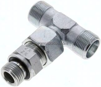 Einstellb. T-Schneidringverschraub.G 1/2"-16 S (M24x1,5), ohne Mutter & Schneidring, Stahl verzink