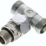 Einstellb. T-Schneidringverschraub.M 26x1,5-22 L (M30x2), ohne Mutter & Schneidring, Stahl verzink